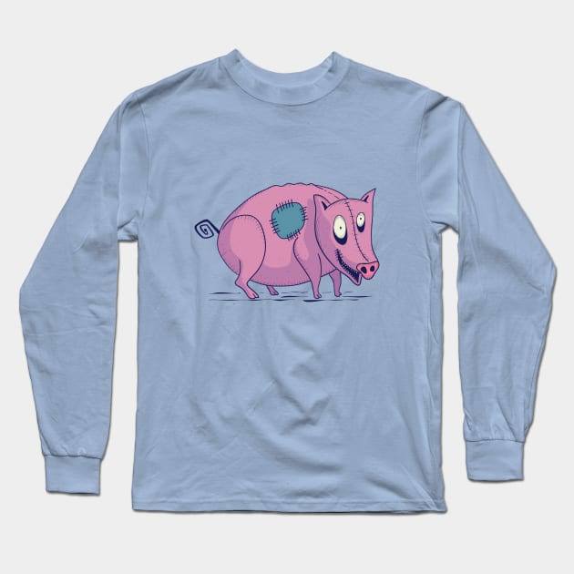 Zombie Pig Long Sleeve T-Shirt by Signo D